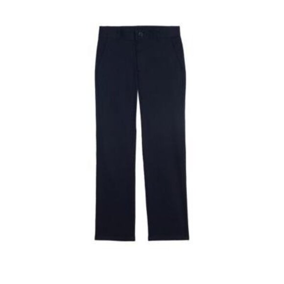 IZOD Navy Boys 16 Husky Flat Front Pants - Picture 1 of 1